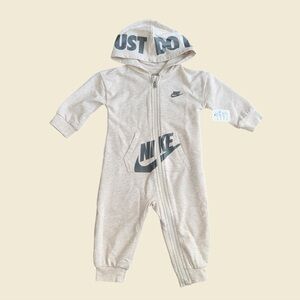 Nike Kids Gray One Piece Footie